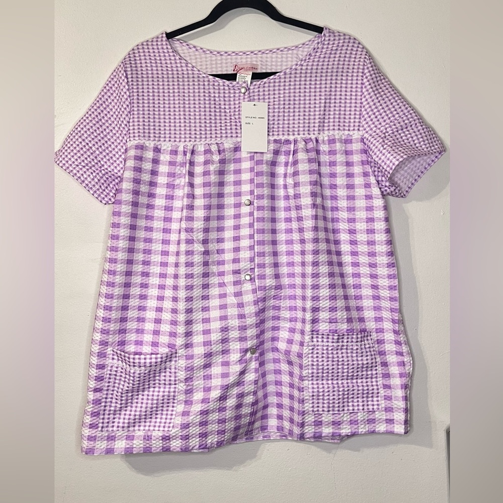 Vintage Gingham Sleep Top